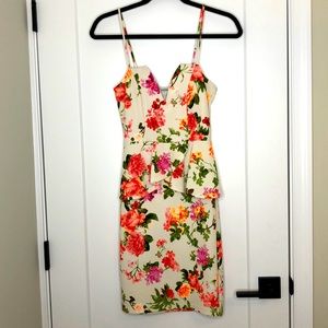 Charlotte Russe Floral Peplum Dress